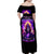 Queen Skull Family Matching Off Shoulder Maxi Dress and Hawaiian Shirt Sometimes An Angel Somethimes Hellraiser Always A Strong Woman - Wonder Print Shop