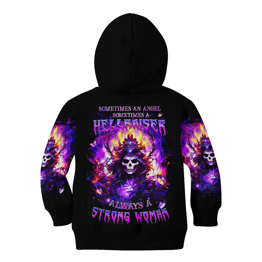 Queen Skull Kid Hoodie Sometimes An Angel Somethimes Hellraiser Always A Strong Woman - Wonder Print Shop