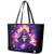 Queen Skull Leather Tote Bag Sometimes An Angel Somethimes Hellraiser Always A Strong Woman - Wonder Print Shop