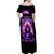 Queen Skull Off Shoulder Maxi Dress Sometimes An Angel Somethimes Hellraiser Always A Strong Woman - Wonder Print Shop