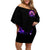 Queen Skull Off Shoulder Short Dress Sometimes An Angel Somethimes Hellraiser Always A Strong Woman - Wonder Print Shop