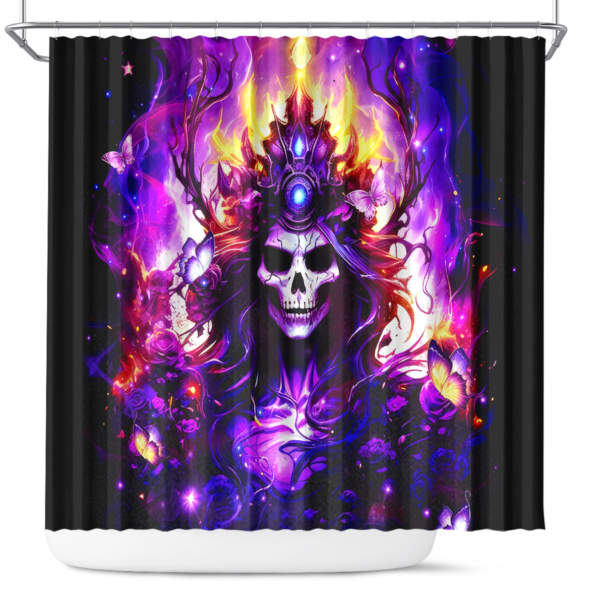 Queen Skull Shower Curtain Sometimes An Angel Somethimes Hellraiser Always A Strong Woman