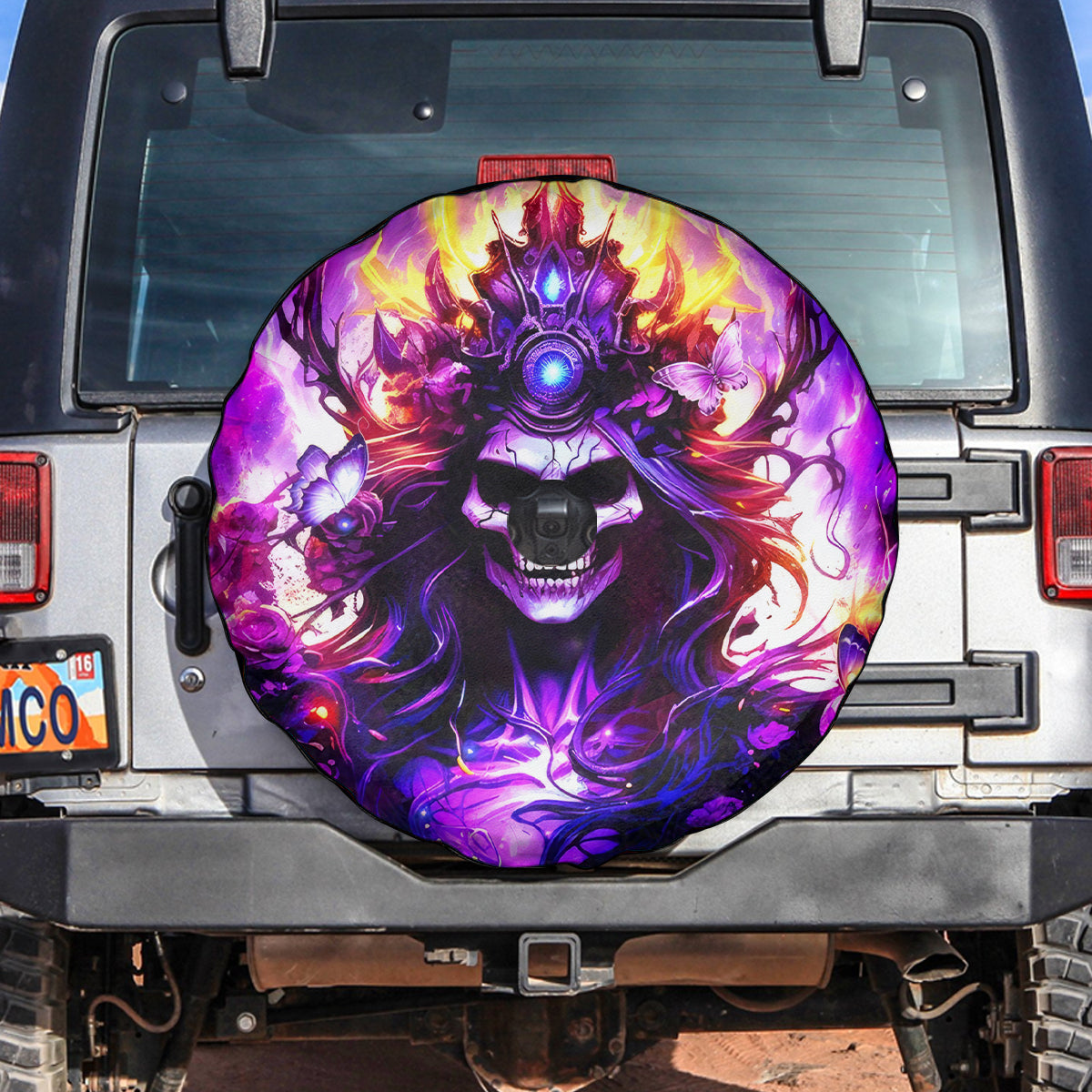 Queen Skull Spare Tire Cover Sometimes An Angel Somethimes Hellraiser Always A Strong Woman - Wonder Print Shop