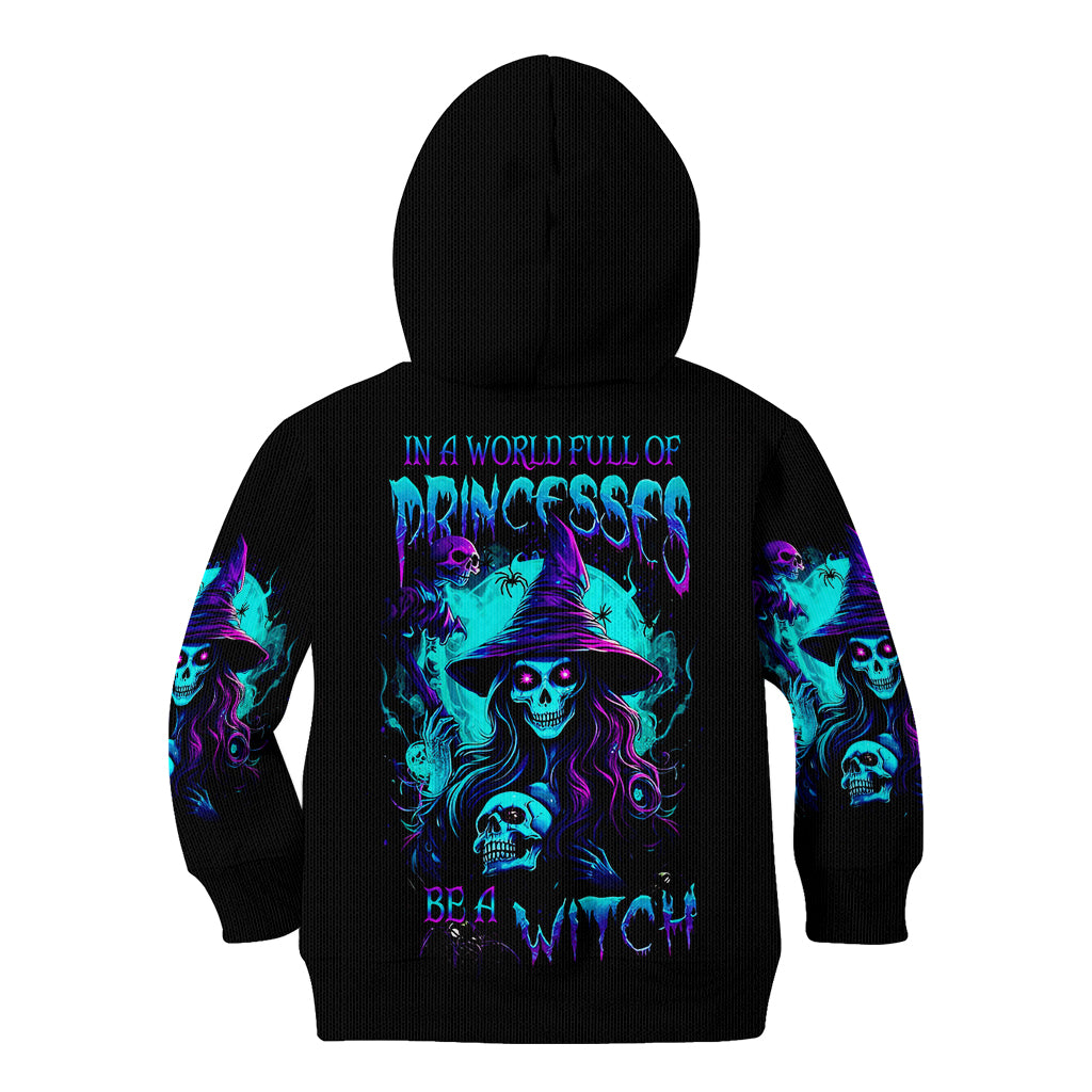 Witch Skull Kid Hoodie In A World Full Of Princess Be A Witch - Wonder Print Shop