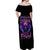 Bat Skull Off Shoulder Maxi Dress Bat Skull Hello Darkness My Old Friend - Wonder Print Shop