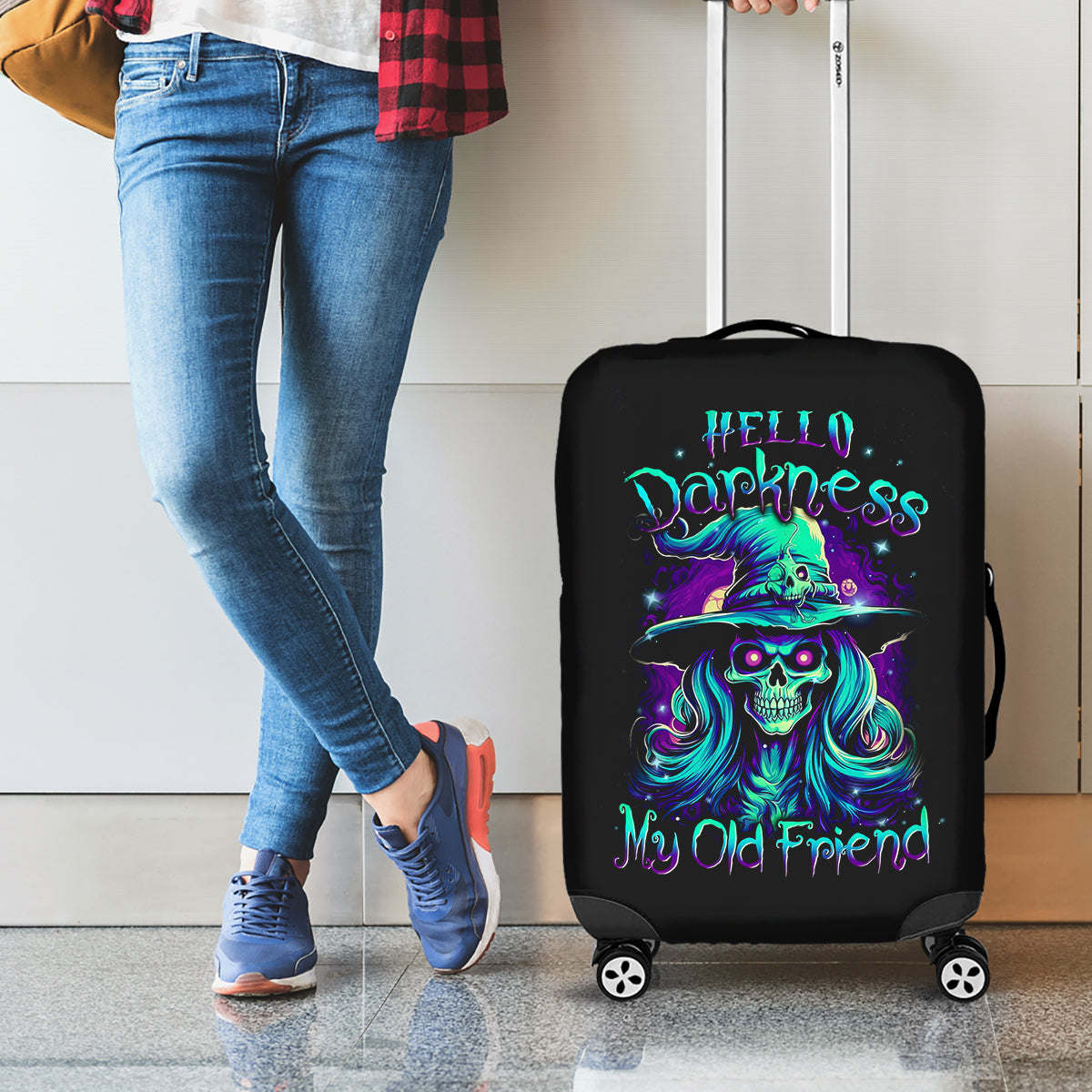 witch-skull-luggage-cover-skull-witch-hello-darkness-my-old-friend