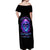 Rose Skull Off Shoulder Maxi Dress I'm Blunt Because God Rolled Me That Way - Wonder Print Shop