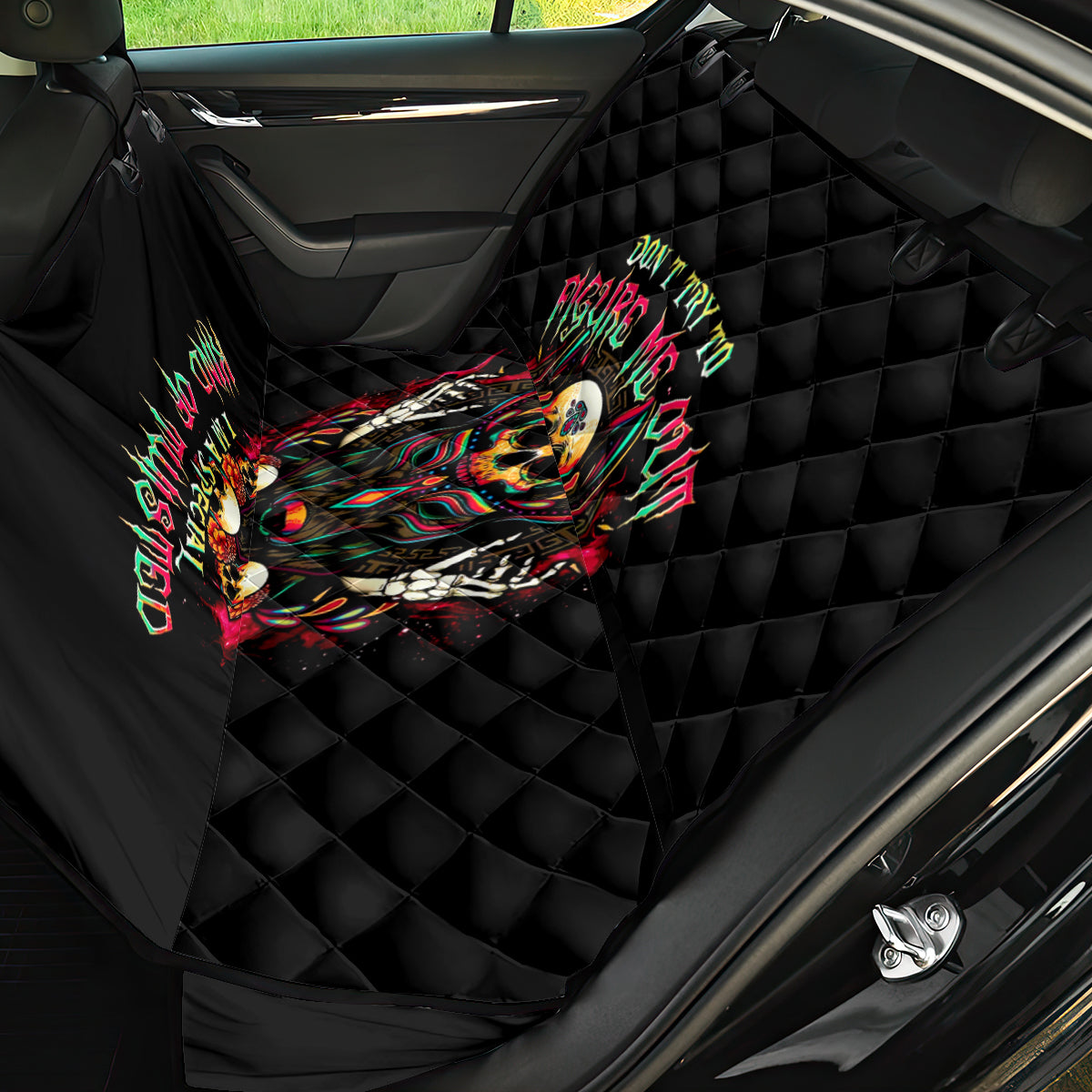 Anubis Skull Back Car Seat Cover Skull Anubis Don't Try To Figured Me Out - Wonder Print Shop