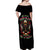 Anubis Skull Off Shoulder Maxi Dress Skull Anubis Don't Try To Figured Me Out - Wonder Print Shop