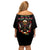 Anubis Skull Off Shoulder Short Dress Skull Anubis Don't Try To Figured Me Out - Wonder Print Shop