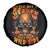 Flower Skull Spare Tire Cover Litte Bit Of Heaven With A Wild Side - Wonder Print Shop