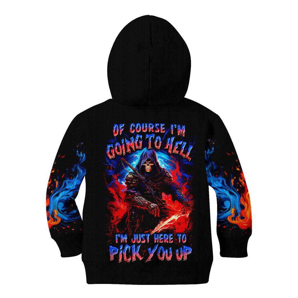 Death Skull Kid Hoodie Of Course I'm Going To Hell - Wonder Print Shop