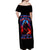 Death Skull Off Shoulder Maxi Dress Of Course I'm Going To Hell - Wonder Print Shop