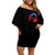 Death Skull Off Shoulder Short Dress Of Course I'm Going To Hell - Wonder Print Shop