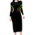 Fire Death Skull Long Sleeve Bodycon Dress The Only Thing That Can Stop Is Me - Wonder Print Shop