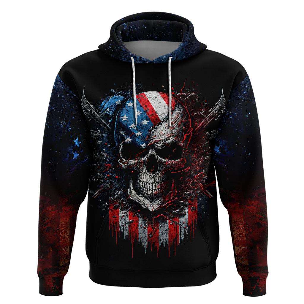 Vintage Skull Hoodie American Skull Vintage - Wonder Print Shop