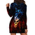 Vintage Skull Hoodie Dress American Skull Vintage - Wonder Print Shop