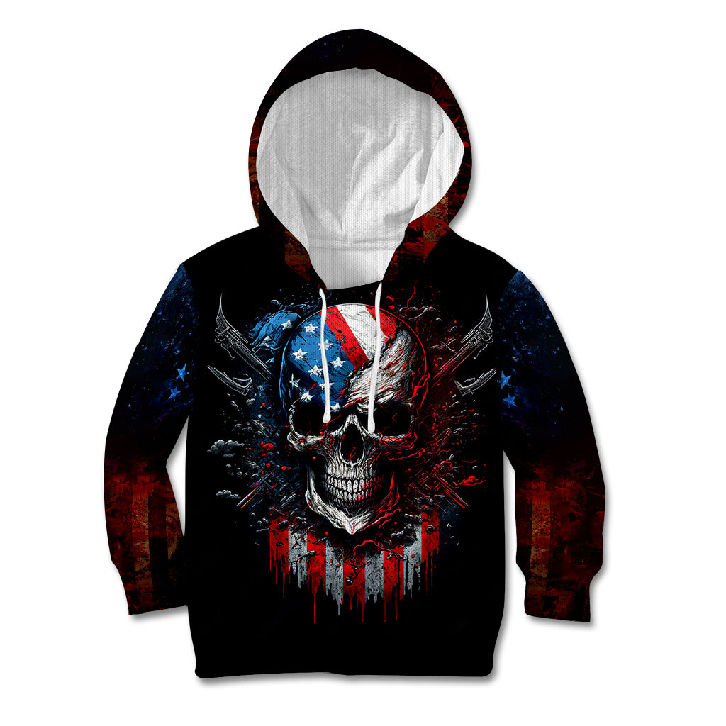 Vintage Skull Kid Hoodie American Skull Vintage - Wonder Print Shop