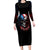 Vintage Skull Long Sleeve Bodycon Dress American Skull Vintage - Wonder Print Shop