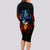 Vintage Skull Long Sleeve Bodycon Dress American Skull Vintage - Wonder Print Shop