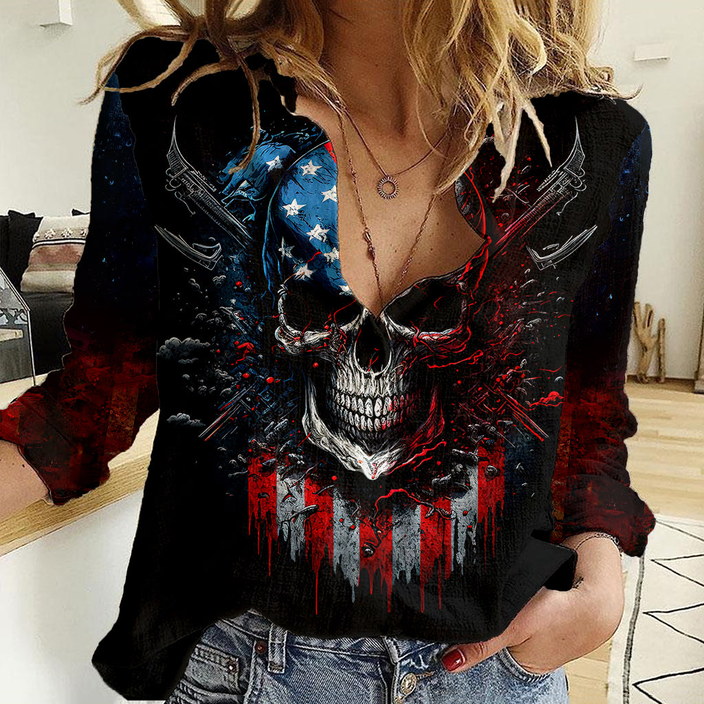 vintage-skull-women-casual-shirt-american-skull-vintage