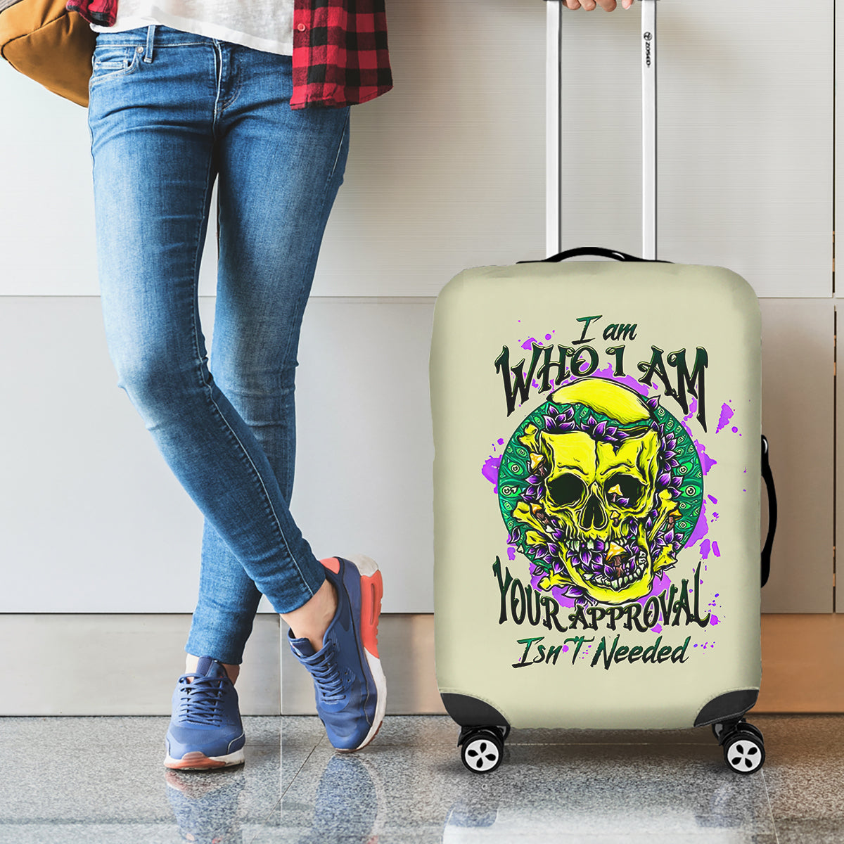 flower-skull-luggage-cover-iam-who-iam-your-approval-isnt-need