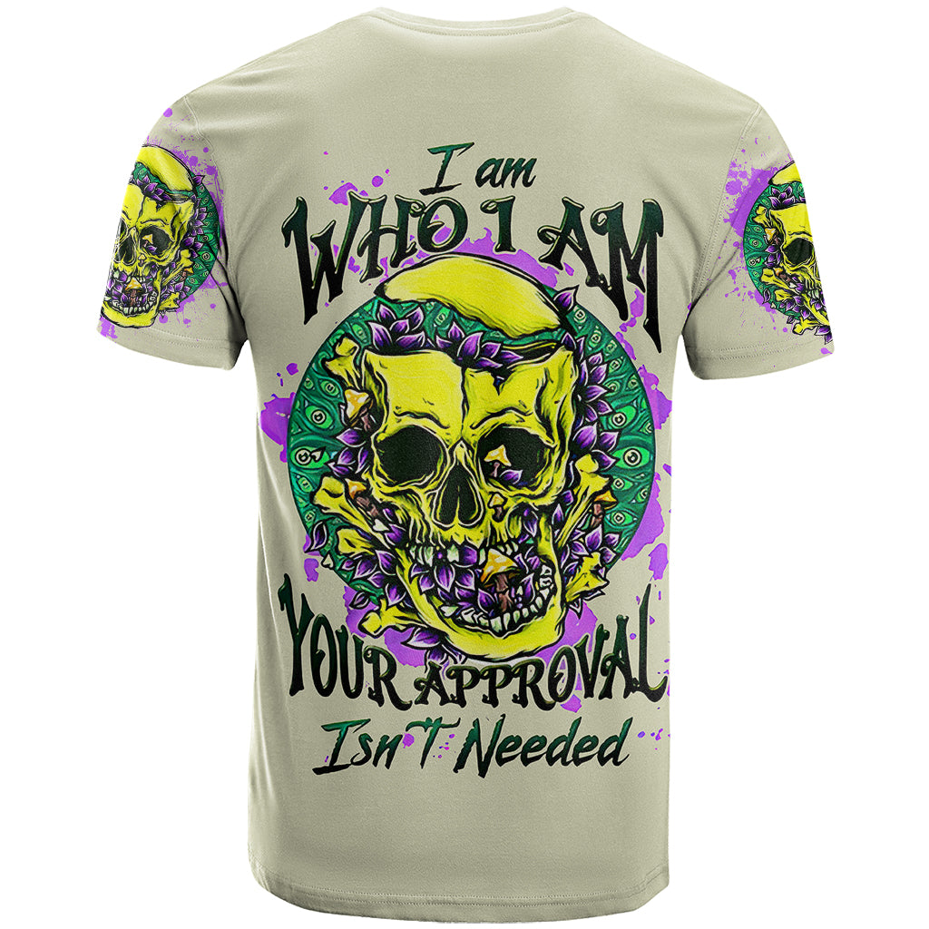 flower-skull-t-shirt-iam-who-iam-your-approval-isnt-need