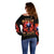 Flame Skull Off Shoulder Sweater I'm Never Alone My Demons Are With Me 24/7 - Wonder Print Shop