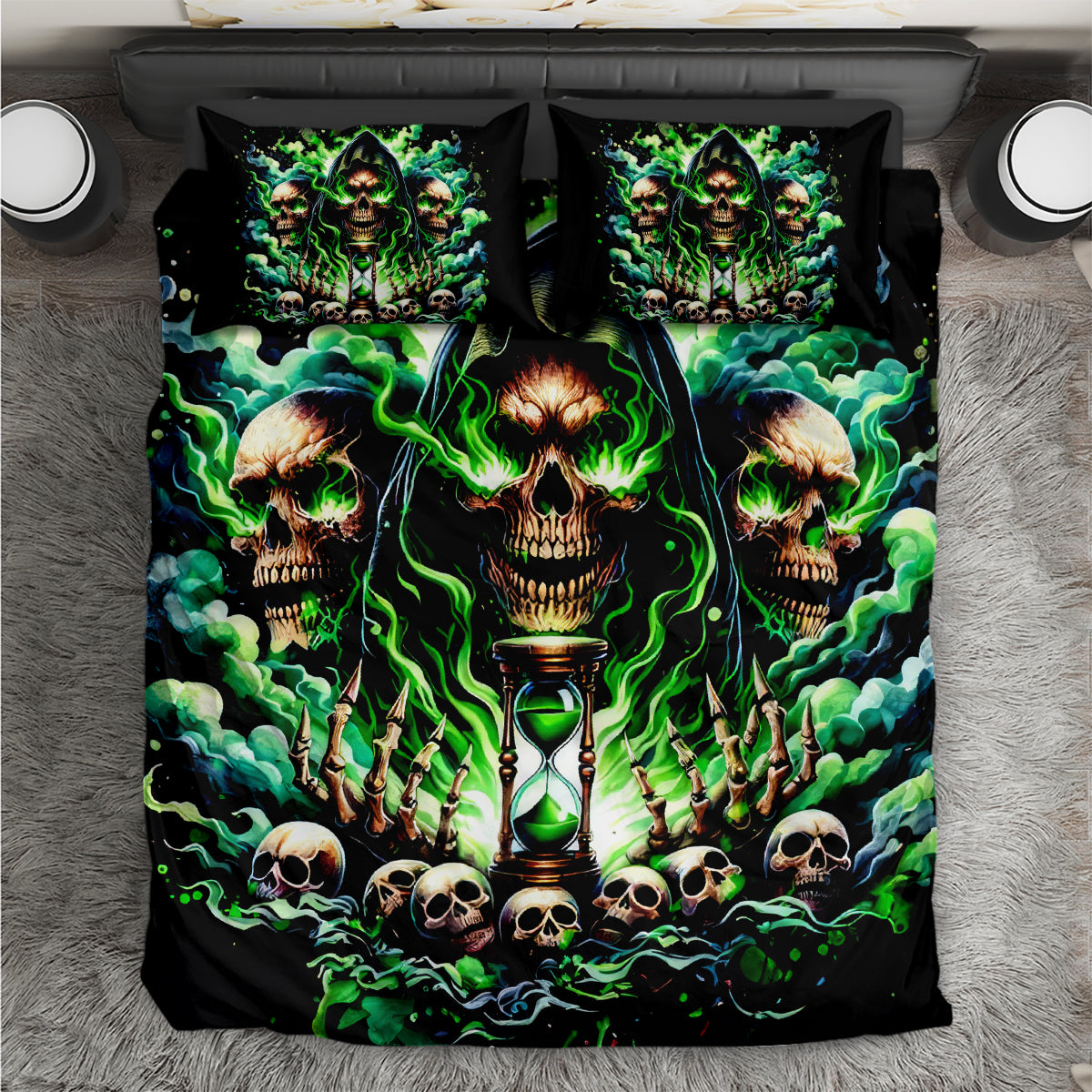 Witch Skull Bedding Set Of Course I'm Going To Hell I'm Just Here To Pick You Up - Wonder Print Shop