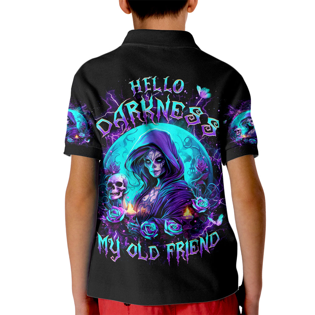 Witch Skull Kid Polo Shirt Hello Darkness My Old Friend - Wonder Print Shop