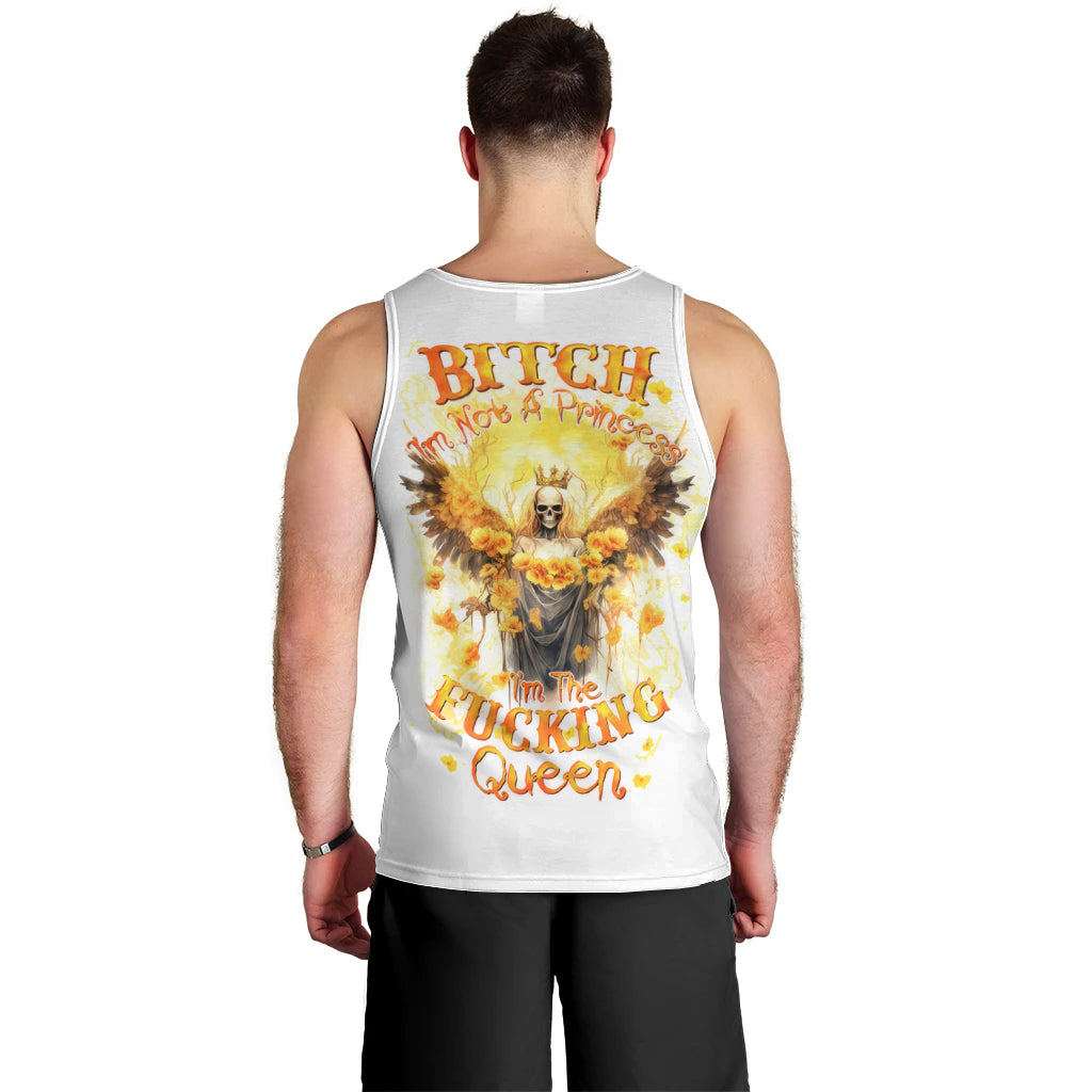 Flower Skull Angel Men Tank Top Bitch I'm The Fucking Queen - Wonder Print Shop