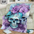 Flower Skull Angel Blanket The Good Girl In Me Got Tired Of The Bullshit