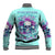 Flower Skull Angel Baseball Jacket Stuck Between IDK IDC and IDGAF - Wonder Print Shop