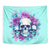 Flower Skull Angel Tapestry Stuck Between IDK IDC and IDGAF