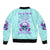 Flower Skull Angel Bomber Jacket I'm A Bitch With A Flow Bullshit Tolerance - Wonder Print Shop