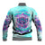 Flower Skull Angel Baseball Jacket Stuck Between IDK IDC and IDGAF - Wonder Print Shop