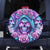 Flower Skull Angel Spare Tire Cover Stuck Between IDK IDC and IDGAF - Wonder Print Shop