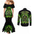 Flame Skull Couples Matching Mermaid Dress and Long Sleeve Button Shirt I Have 3 Sides Quite Sweet Funny Crazy