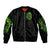 Flame Skull Sleeve Zip Bomber Jacket I Have 3 Sides Quite Sweet Funny Crazy