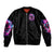 Flame Skull Bomber Jacket The Good Girl In Me Got Tired Of The Bullshit - Wonder Print Shop