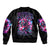 Flame Skull Bomber Jacket The Good Girl In Me Got Tired Of The Bullshit - Wonder Print Shop