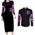 Flame Skull Couples Matching Long Sleeve Bodycon Dress and Long Sleeve Button Shirt The Good Girl In Me Got Tired Of The Bullshit - Wonder Print Shop