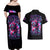 Flame Skull Couples Matching Off Shoulder Maxi Dress and Hawaiian Shirt The Good Girl In Me Got Tired Of The Bullshit - Wonder Print Shop