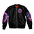 Flame Skull Sleeve Zip Bomber Jacket The Good Girl In Me Got Tired Of The Bullshit