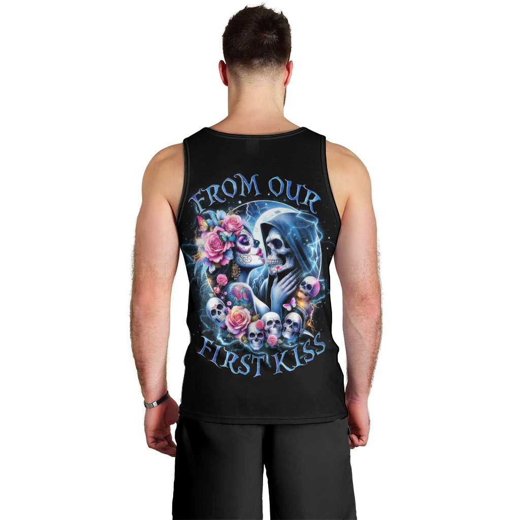 Couple Skull Men Tank Top From Our Firse Kiss - Wonder Print Shop