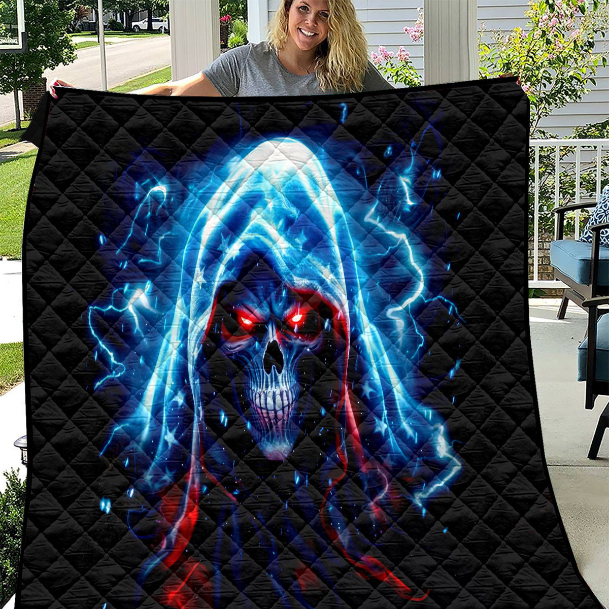 Thunder Skull Quilt I'm Not Anti Social I'm Just Not User Friendly