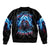 Thunder Skull Sleeve Zip Bomber Jacket I'm Not Anti Social I'm Just Not User Friendly