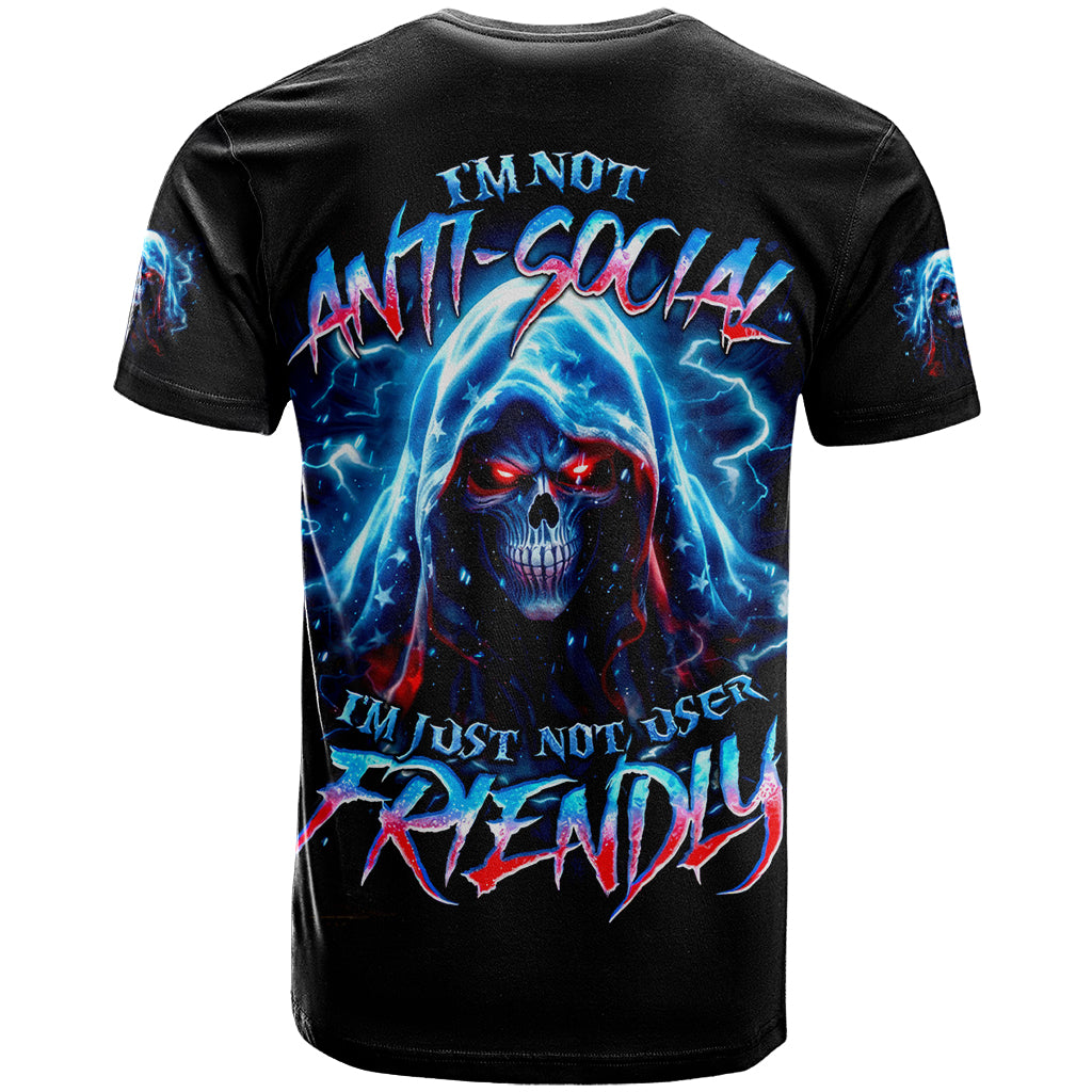 Thunder Skull T Shirt I'm Not Anti Social I'm Just Not User Friendly