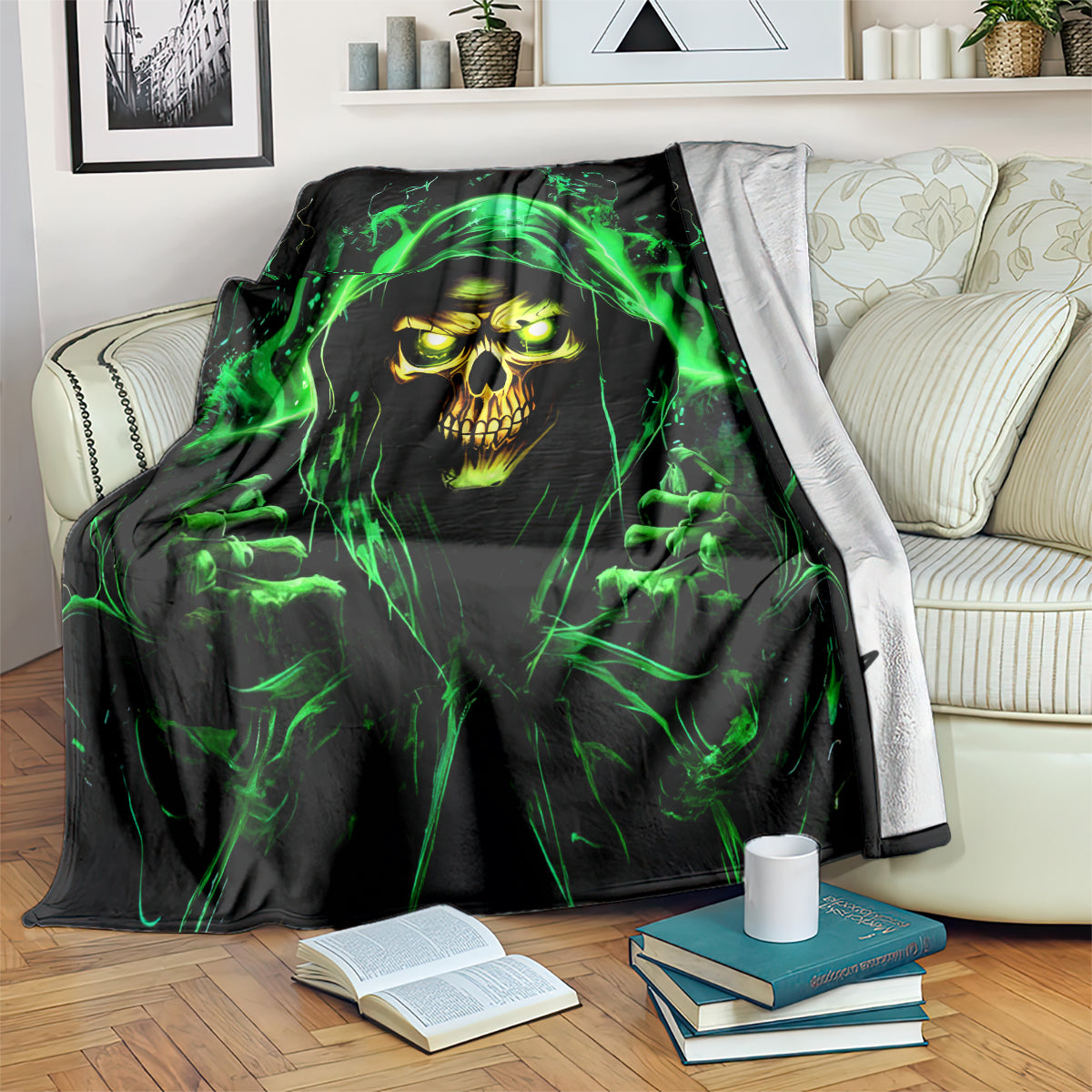 Flame Skull Blanket Of Course I'm Going To Hell I'm Just Here To Pick You Up