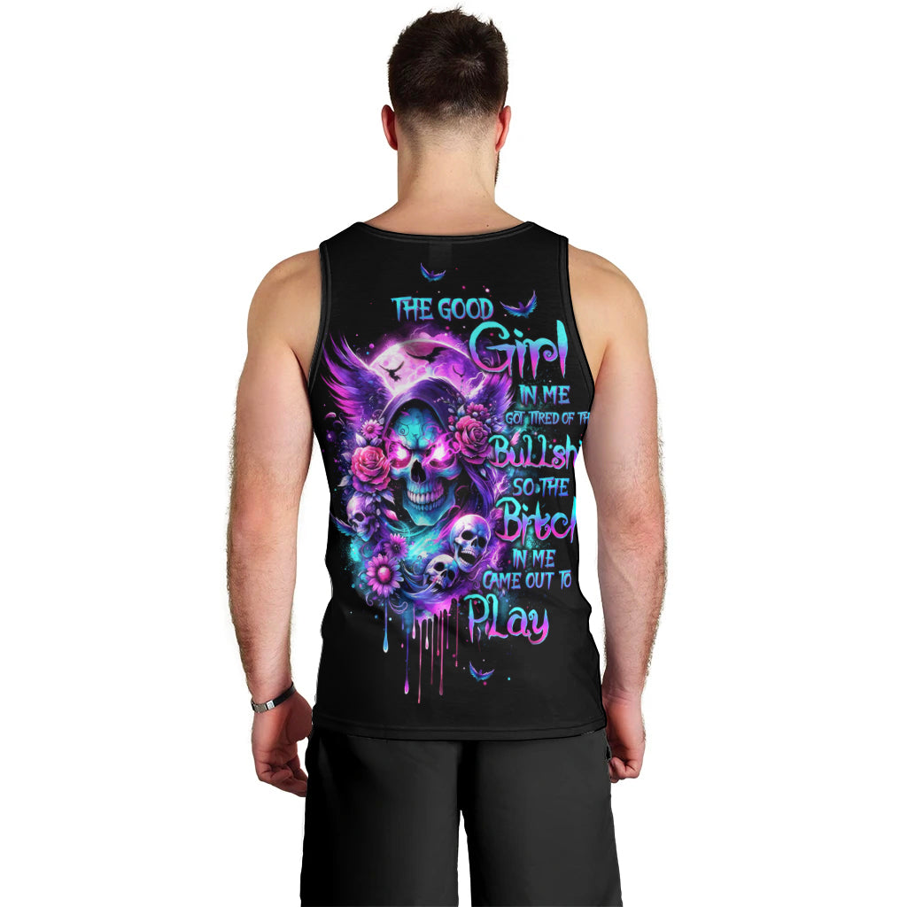 Fairy Skull Men Tank Top The Good Girl In Me Got Tired Of The Bullshit - Wonder Print Shop